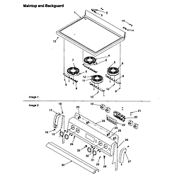 ART6511LL Amana ART6511LL Timer/Clock/ERC Maintop and backguard Parts diagram