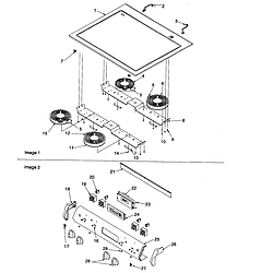 ARTS6650E Slide-In Range Main top and backguard Parts diagram