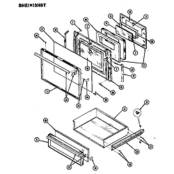 BNEA3H9TZ Range Door Parts diagram