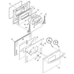 CFEF372BC2 Electric Range Door Parts diagram