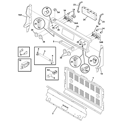 CFEF372CS2 Electric Range Backguard Parts diagram