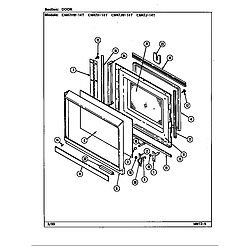 CM47JW14T Microwave Door Parts diagram