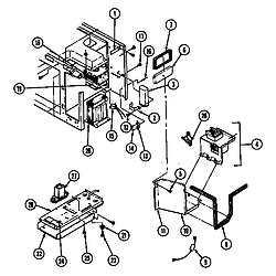 CM47JW14T Microwave Internal controls Parts diagram