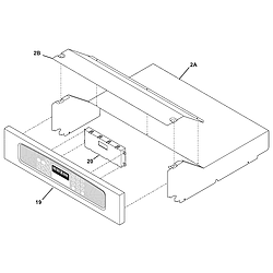 CPEB30S8CC2 Wall Oven Control panel Parts diagram