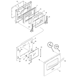 CPES389AC1 Range Door Parts diagram