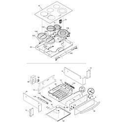 CPES389AC1 Range Top/drawer Parts diagram