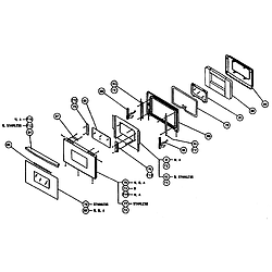 CPS230 Oven Door assy Parts diagram