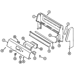 CRE9400ACL Range Control panel Parts diagram