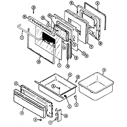 CRE9500ADW Range Door/drawer Parts diagram