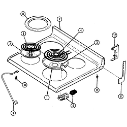 CRE9500ADW Range Top assembly Parts diagram