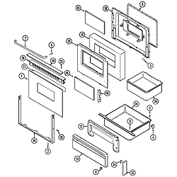 CRE9600 Range Door/drawer Parts diagram