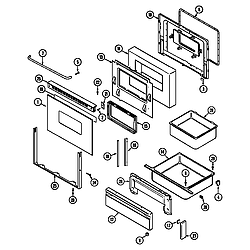 CRE9600ACL Range Door/drawer Parts diagram