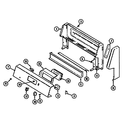 CRE9600ACW Range Control panel Parts diagram