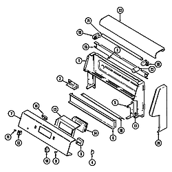 CRE9830CDE Electric Range Control panel Parts diagram