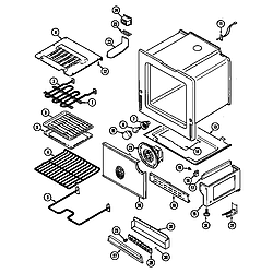 CRE9830CDE Electric Range Oven/base Parts diagram