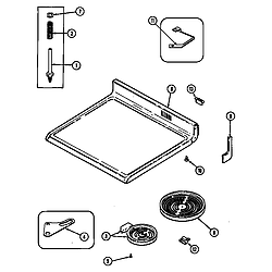 CRE9830CDE Electric Range Top assembly Parts diagram