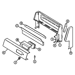 CRG9600 Range Control panel Parts diagram