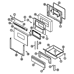CRG9700AAW Range Door/drawer Parts diagram