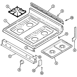 CRG9700CAM Range Top assembly Parts diagram