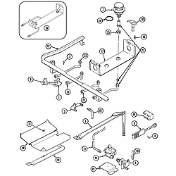 CRG9800AAE Range Gas controls Parts diagram