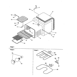 CST6512WW Electric Range Cavity Parts diagram