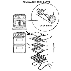 CT227N Electric Wall Oven Removable oven Parts diagram