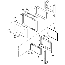 CWE7800ACE Range Door Parts diagram