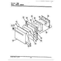 CWE900 Range Door Parts diagram