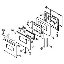 CWE9000 Range Door (cwe9000bcb) (cwe9000bce) (cwe9000bdb) (cwe9000bde) Parts diagram