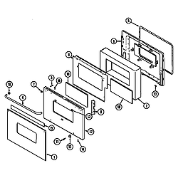 CWE9000BCB Range Door (cwe9000bc* ser. pre. 17) (cwe9000bcb) (cwe9000bce) Parts diagram