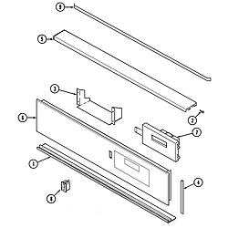 CWE9030BCB Range Control panel Parts diagram