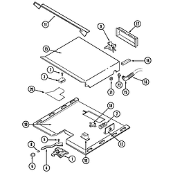 CWE9030BCB Range Internal controls Parts diagram