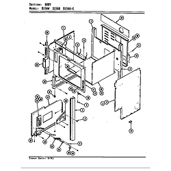 D156 Range Body (d156b & d156w) (d156b) (d156w) Parts diagram