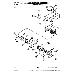 D156W Range Blower motor-blower/plenum (d156) Parts diagram