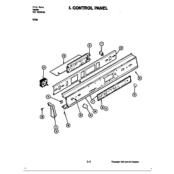 D156W Range Control panel (d156) Parts diagram