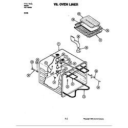D156W Range Oven liner (d156) Parts diagram