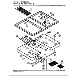 D156W Range Top assembly (d156b & d156w) (d156b) (d156w) Parts diagram