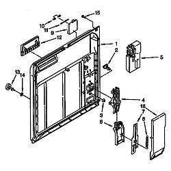 DU8950XY2 Dishwasher Inner door Parts diagram