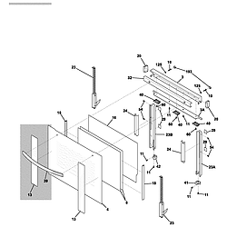 E30EW75DSS1 Wall Oven Door Parts diagram
