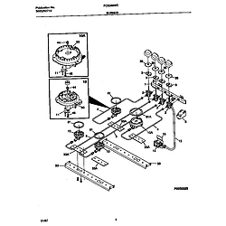 FCS388WECA Dual Fuel Range Burner Parts diagram