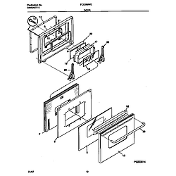 FCS388WECA Dual Fuel Range Door Parts diagram