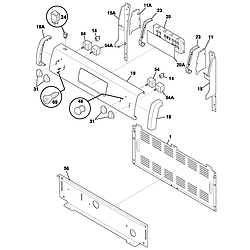 FEF352ASF Electric Range Backguard Parts diagram