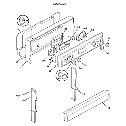 FEF352BADA Electric Range Backguard Parts diagram