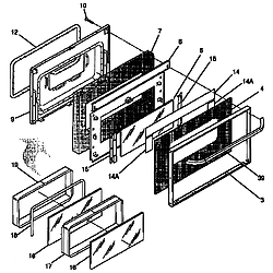 FEF367CATB Electric Range Door Parts diagram