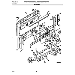 FEF389WFCD Electric Range Backguard Parts diagram