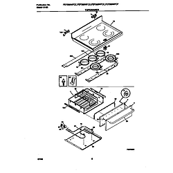 FEF389WFCD Electric Range Top/drawer Parts diagram