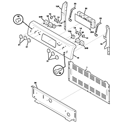 FEFL89CCB Electric Range Backguard Parts diagram