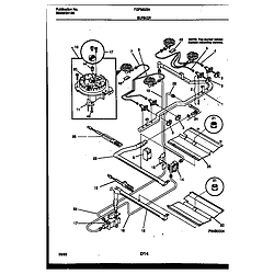 FGF353BADA Range - Gas Burner, manifold and gas control Parts diagram