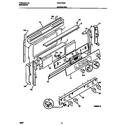 FGF379WECF Gas Range Backguard Parts diagram