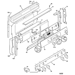 FGF379WECS Range Backguard Parts diagram